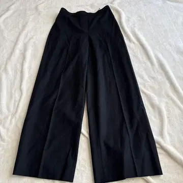 띠어리 블랙 센터 프레스 와이드 팬츠