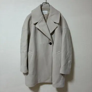 aquagirl 베이지 더블 브레스트 체스터 코트 여성용 36