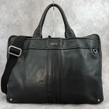 키퍼노이 2way 비즈니스 백 브리프 케이스 가죽 천연 가죽 블랙