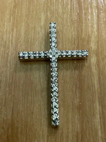실버 925 십자가 펜던트 탑