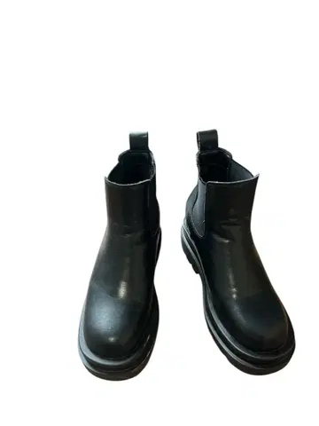 블랙 사이드 고어 부츠 통굽