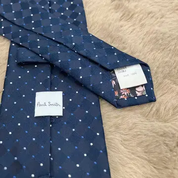 [ 새상품급 ] Paul Smith 넥타이 네이비 다이아몬드 패턴