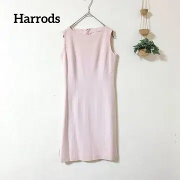 해롯 고급 울 100% 슬리브리스 원피스 핑크 일본제 봄/가을/겨울