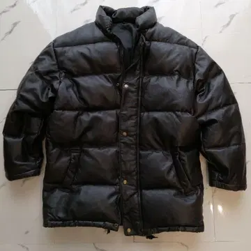 램 가죽 다운 자켓 양가죽 블랙 천연 가죽 귀한 사이즈 XL