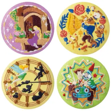 디즈니 자수 캔뱃지 세트 4점 세트