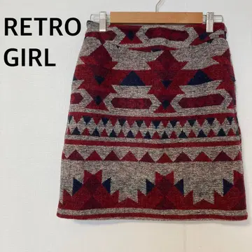 레트로걸 미니 타이트 스커트 올 패턴 안감 개성 빈티지