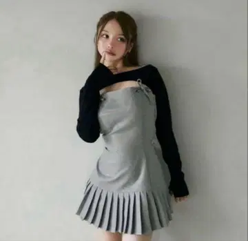 andmary Karen 니트 세트 미니 드레스 니트 없음