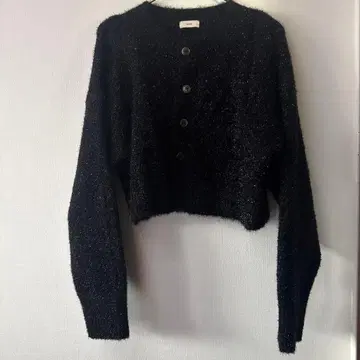 Nave 블랙 라메 믹스 긴팔 가디건