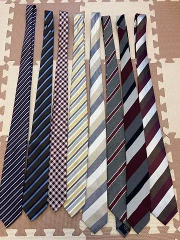 넥타이 8개 세트 레지멘탈 스트라이프
