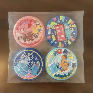 디즈니 캐릭터 자수 배지 세트 4개