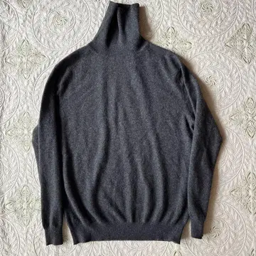 캐시미어 올드 유니클로 그레이 터틀넥 M