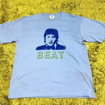 스카이블루 레어 비트 타케시 XXL 사이즈 T셔츠 BEAT 빅 사이즈