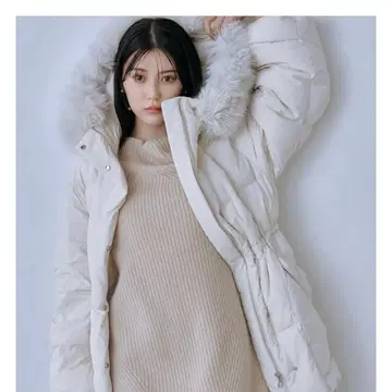 snidel 니시카와 후드 미들 다운