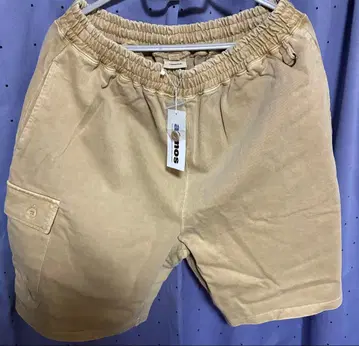 atmos 베이지 허리밴딩 숏팬츠