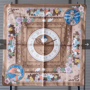 [ 새상품 ] 귀를 기울이면 대형 손수건 옛날 시계