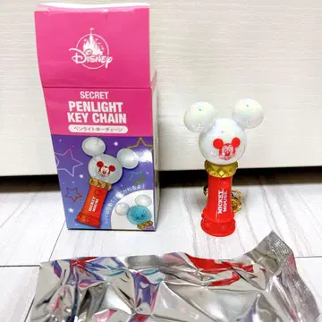 디즈니 스토어 응원봉 키체인 빨간색/미키 [ 미사용 새상품 ]