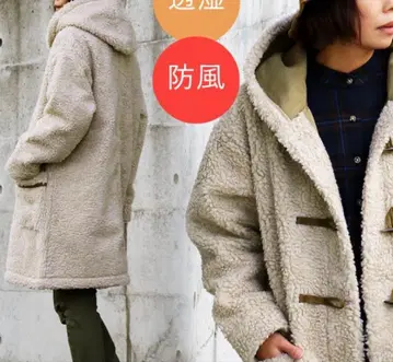 grn 더플 코트 [ 방풍 경량 투습 스톰 가드 멜란지 보아 ]