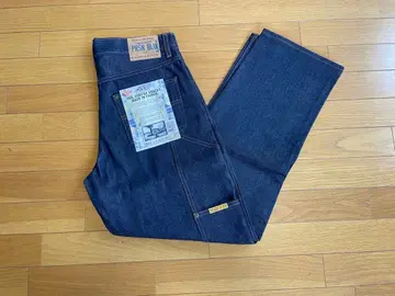 [미사용품] 프리즌 블루스 더블니 워크 청바지 리지드 블루