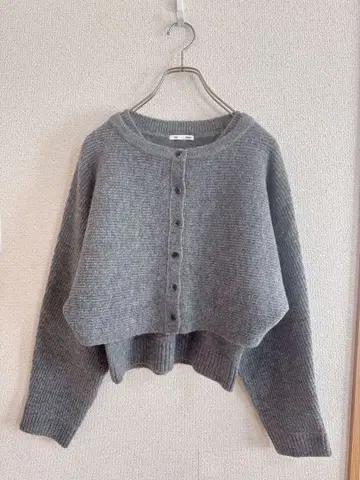 [ GU ] 지유 퍼프 니트 2피스 가디건 M 새상품급 완판템