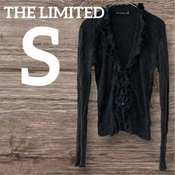 새상품급 THE LIMITED [ S ] 프릴 가디건 다크 그레이 코튼