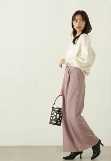 [택 포함 새상품] 프로포 아시메 디자인 와이드 팬츠 S 핑크