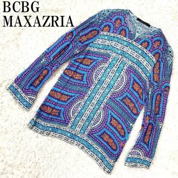 BCBGMAXAZRIA 긴팔 블라우스 올 패턴 블루 계열 B9710