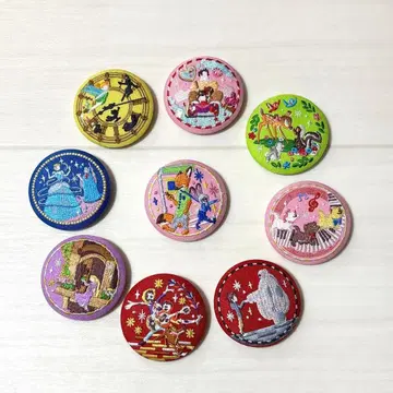 자수 디즈니 캔 배지 9개