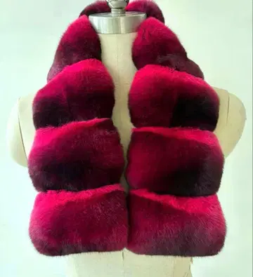 루비 핫 핑크 숏 머플러