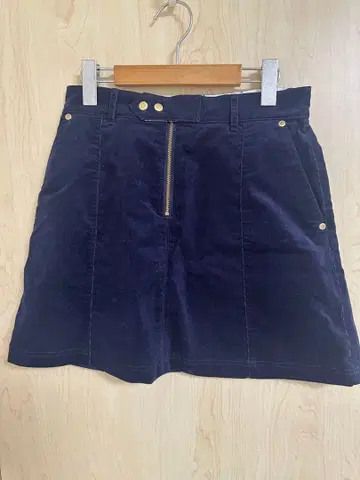 네이비 코듀로이 골프 스커트