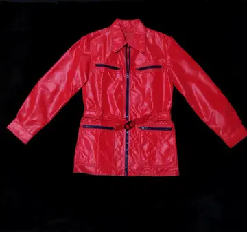 데상트 나일론 자켓 빈티지 벨트 포함 레드 레어