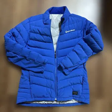 TaylorMade 퀼팅 다운 점퍼 파랑