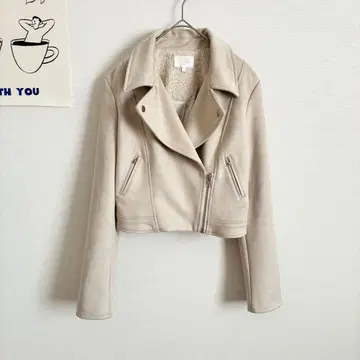 리엔다 페이크 스웨이드 라이더 자켓 고급 레이스 성숙 캐주얼