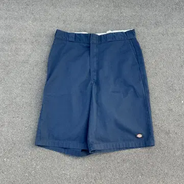 Dickies 네이비 숏팬츠 포켓 부착 와이드