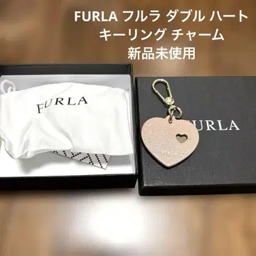 FURLA 훌라 더블 하트 키링 참 미사용 새상품