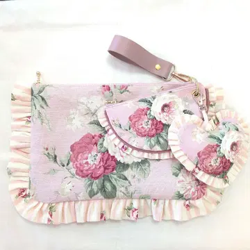 핸드메이드 프릴 파우치 세트 세실리아