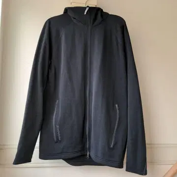 HAGLOFS 풀 집업 후드 부착 후드티 블랙