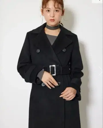 [ rienda ] 더블 컬러 쉐이프 체스터 코트