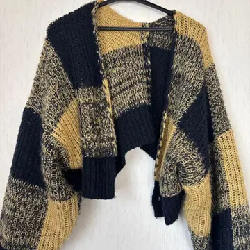 BIG 체크 숏 가디건