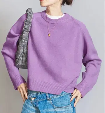 유나이티드 애로우즈 울 캐시미어 크루넥 니트 프리 사이즈