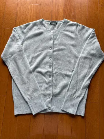 L 사이즈 타카시마야 세탁 가능한 캐시미어 가디건 파우더 블루