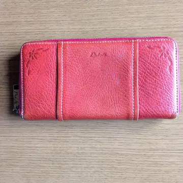 빨간색 가죽 장지갑 Dakota