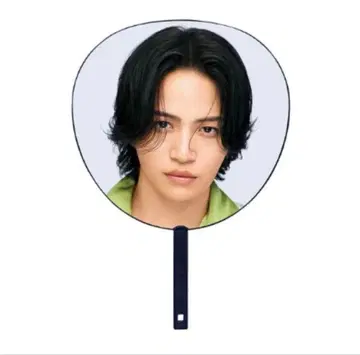 부채 인물 디자인 그린 컬러