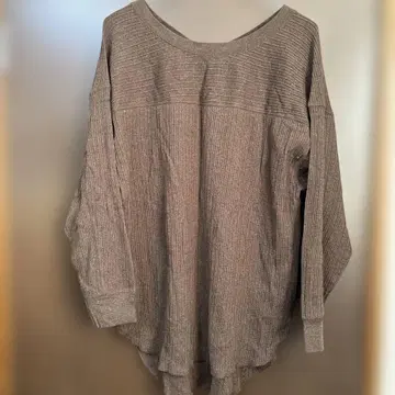 LEPSIM 브라운 리브 오버 사이즈 T셔츠 미사용 새상품