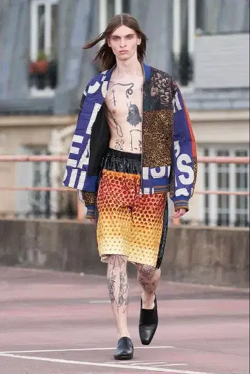 DRIES VAN NOTEN 2023SS 올 패턴 블루종 자켓
