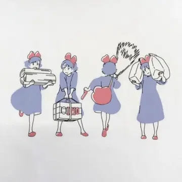 아니메쥬와 지브리전 키키 마녀 배달부 키키 T셔츠 지지 스튜디오 지브리