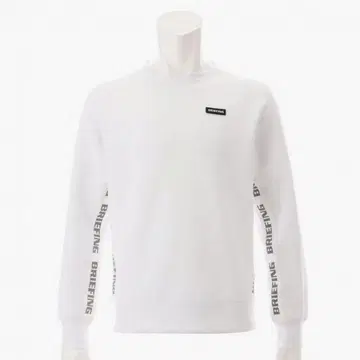 BRIEFING 사이드 로고 라인 스트레치 맨투맨