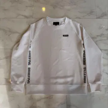 BRIEFING 사이드 로고 라인 스트레치 맨투맨