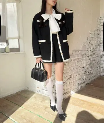 NICE CLAUP 트위드 자켓