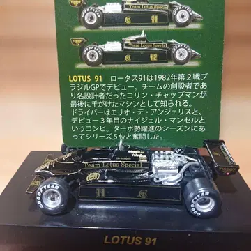교쇼 TEAM LOTUS LOTUS91 No.11 미니카 1982년 모델
