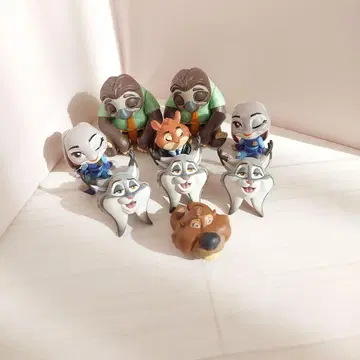 애니메이션 캐릭터 피규어 세트 9체